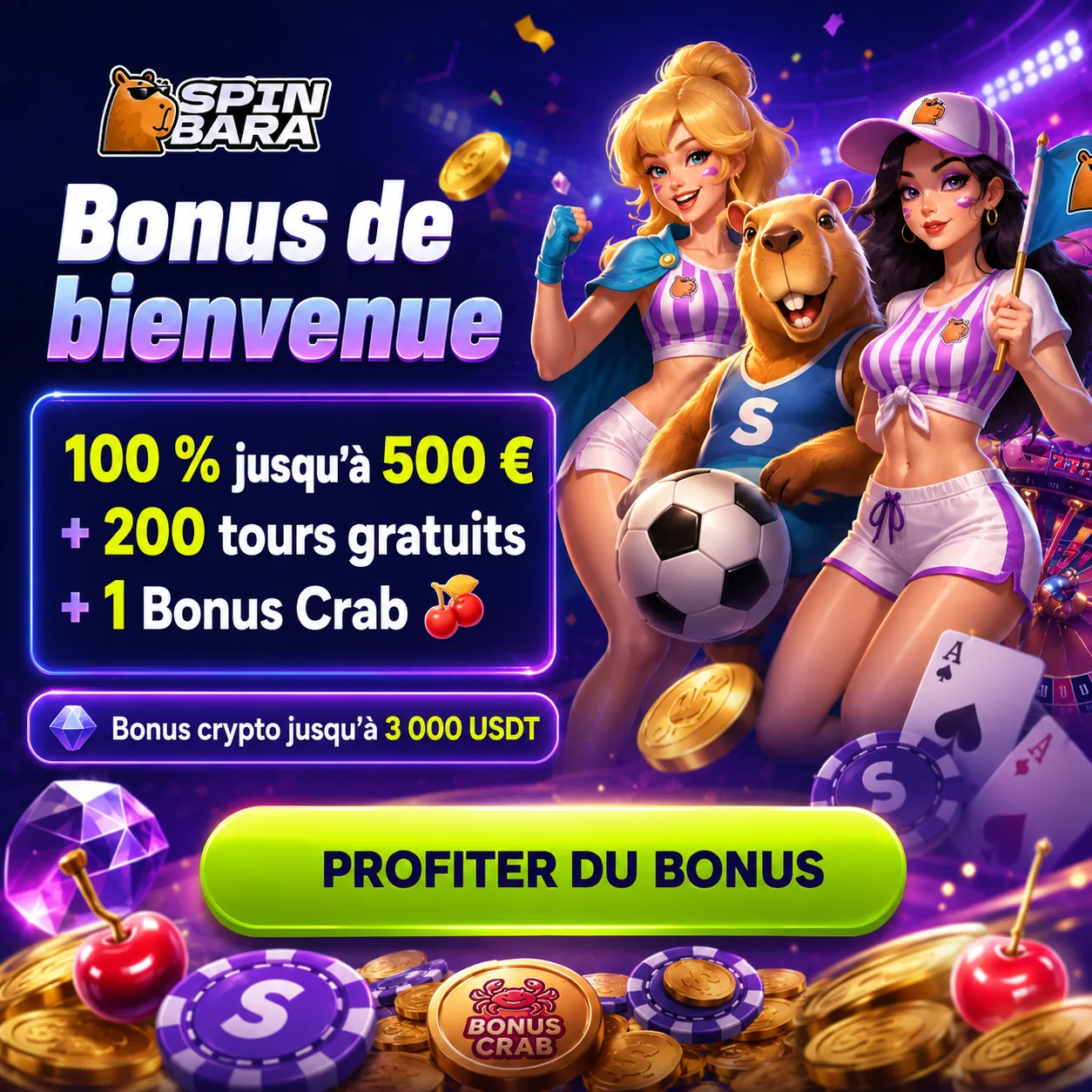 bonus de bienvenue Spinbara